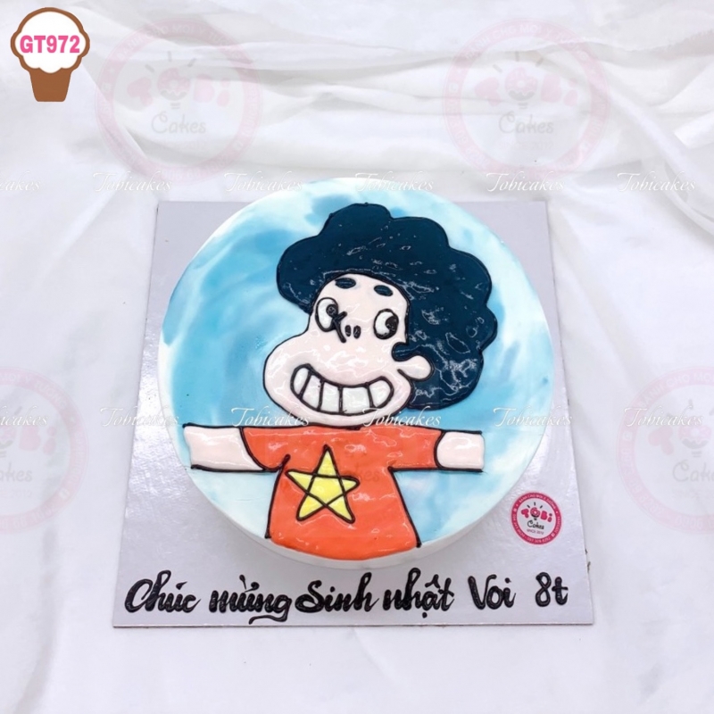 GT972 - BÁNH SINH NHẬT VẼ HÌNH CHIBI NGỘ NGHĨNH