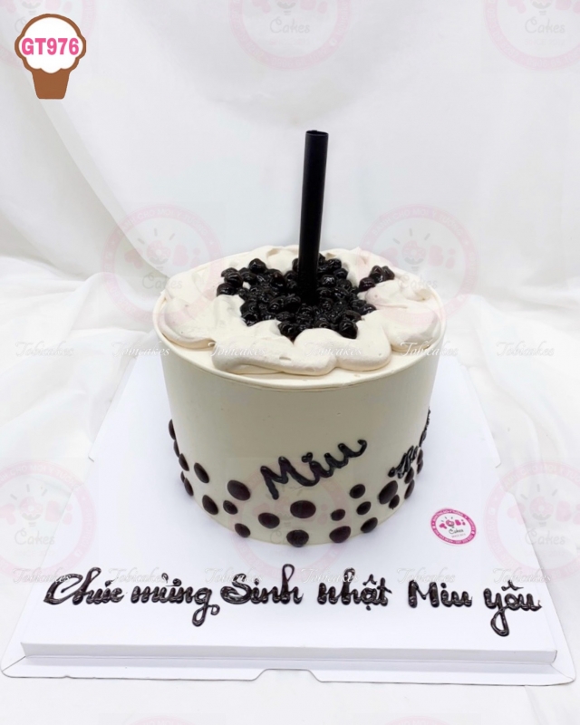 GT976 - BÁNH SINH NHẬT HÌNH CỐC TRÀ SỮA TRÂN CHÂU ĐẦY THÍCH THÚ DÀNH CHO TEAM MÊ TRÀ SỮA