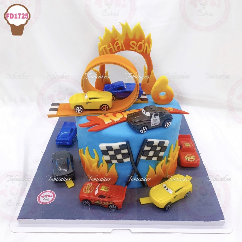 FD1725 - BÁNH SINH NHẬT TẠO HÌNH ĐƯỜNG ĐUA MCQUEEN SIÊU ĐỘC ĐÁO DÀNH CHO CÁC BÉ TRAI