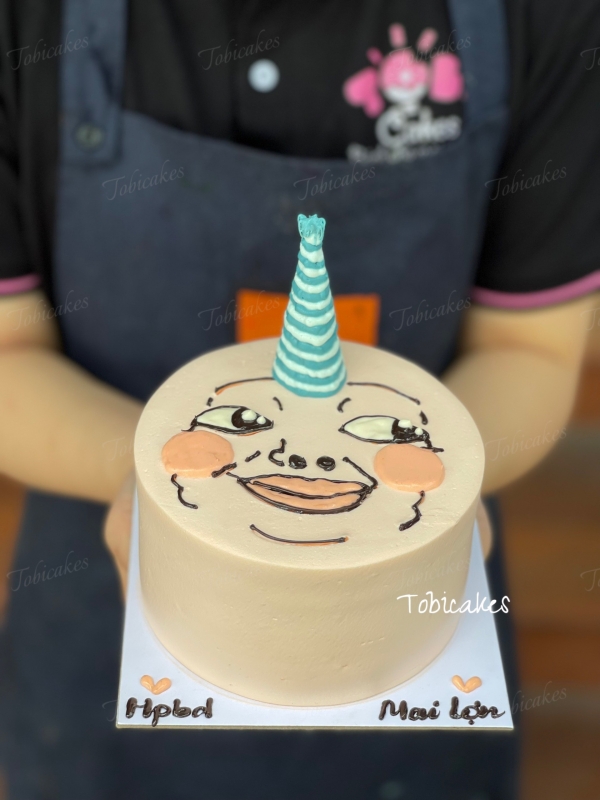 BÁNH SINH NHẬT MINI VẼ HÌNH NGỘ NGHĨNH DÀNH TẶNG TROLL BẠN THÂN