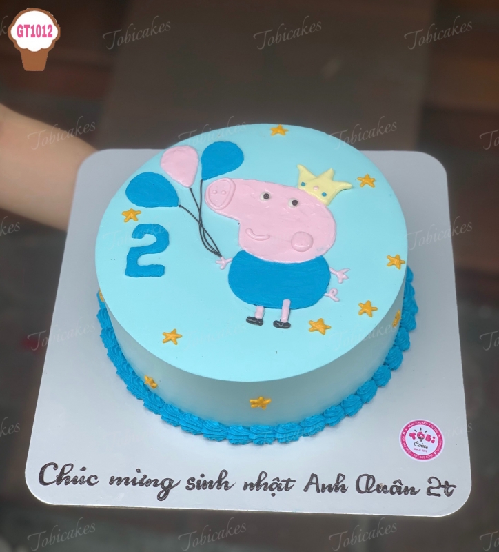 GT1012 - BÁNH SINH NHẬT ĐẸP VẼ CHÚ HEO PEPPA DÀNH CHO CÁC BÉ TUỔI LỢN. TUỔI HỢI
