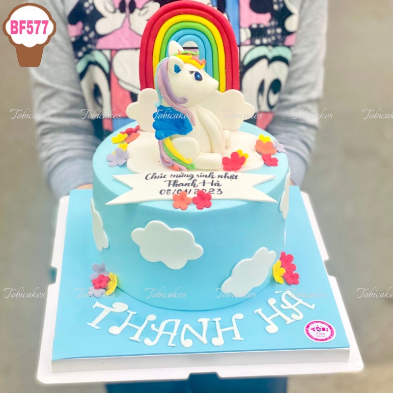 BF577 - BÁNH SINH NHẬT TẠO HÌNH THỎ PONY ĐÁNG YÊU DÀNH CHO BÉ GÁI
