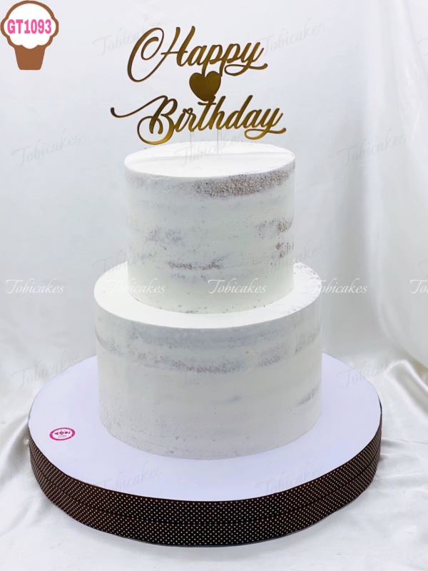 GT1093 - BÁNH SINH NHẬT 2 TẦNG ĐƠN GIẢN, ĐỘC ĐÁO