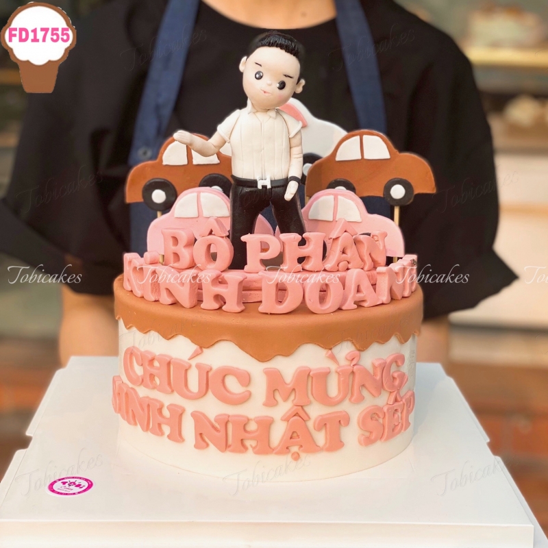 FD1755 - BÁNH SINH NHẬT TẠO HÌNH SẾP NAM BỘ PHẬN KINH DOANH Ô TÔ CỰC DỄ THƯƠNG DÀNH TĂNG SẾP NAM