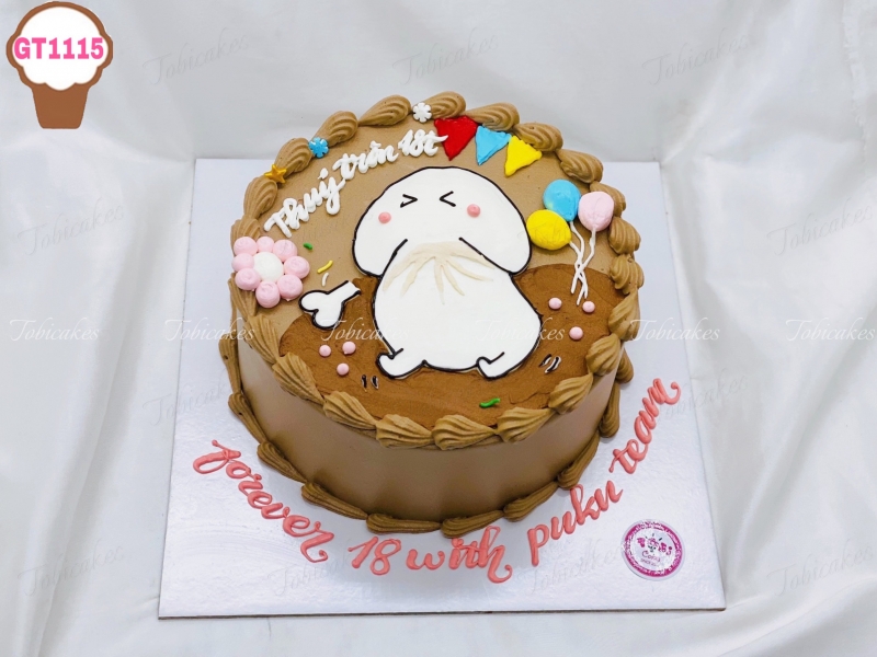 GT1115 - BÁNH SINH NHẬT VẼ HÌNH NGỘ NGHĨNH CUTE
