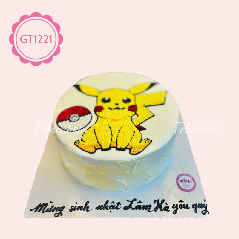 GT 1221 – Bánh Sinh Nhật Pikachu Dễ Thương Hết Nấc Cho Bé Yêu Pokemon