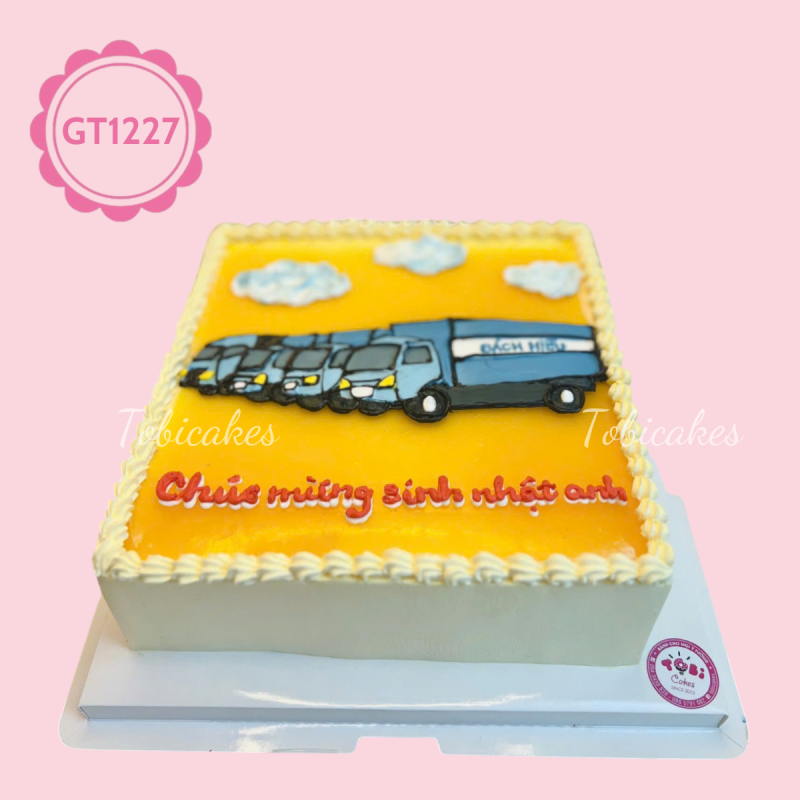 GT1227 – Bánh sinh nhật xe Oto cho Bé tài xế nhí