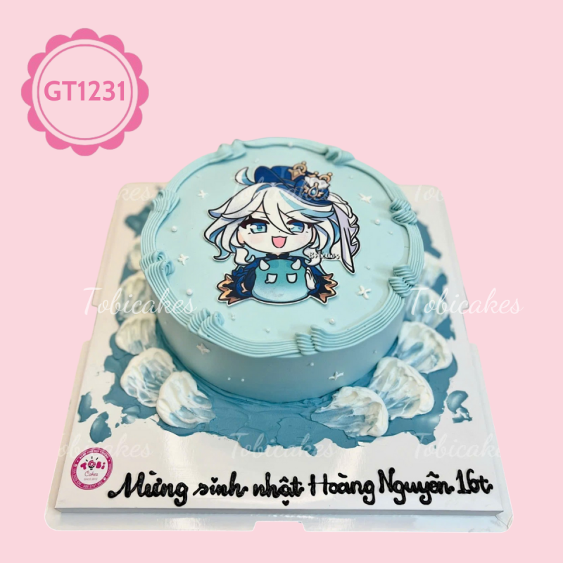 GT1231 – Bánh sinh nhật Furina Chibi" siêu đáng yêu