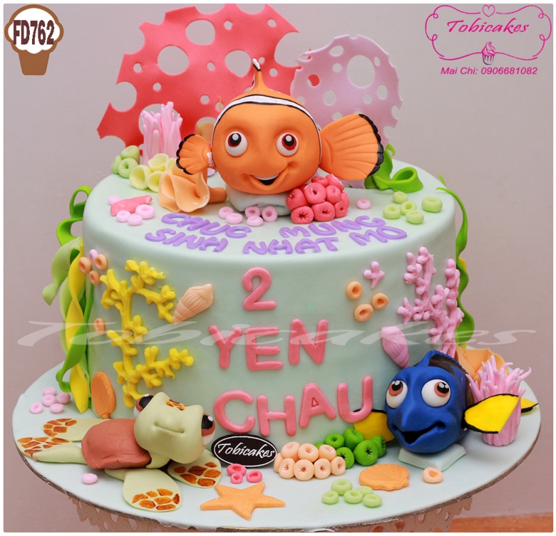 BÁNH SINH NHẬT CHỦ ĐỀ ĐẠI DƯƠNG & NHÂN VẬT TRONG PHIM NEMO