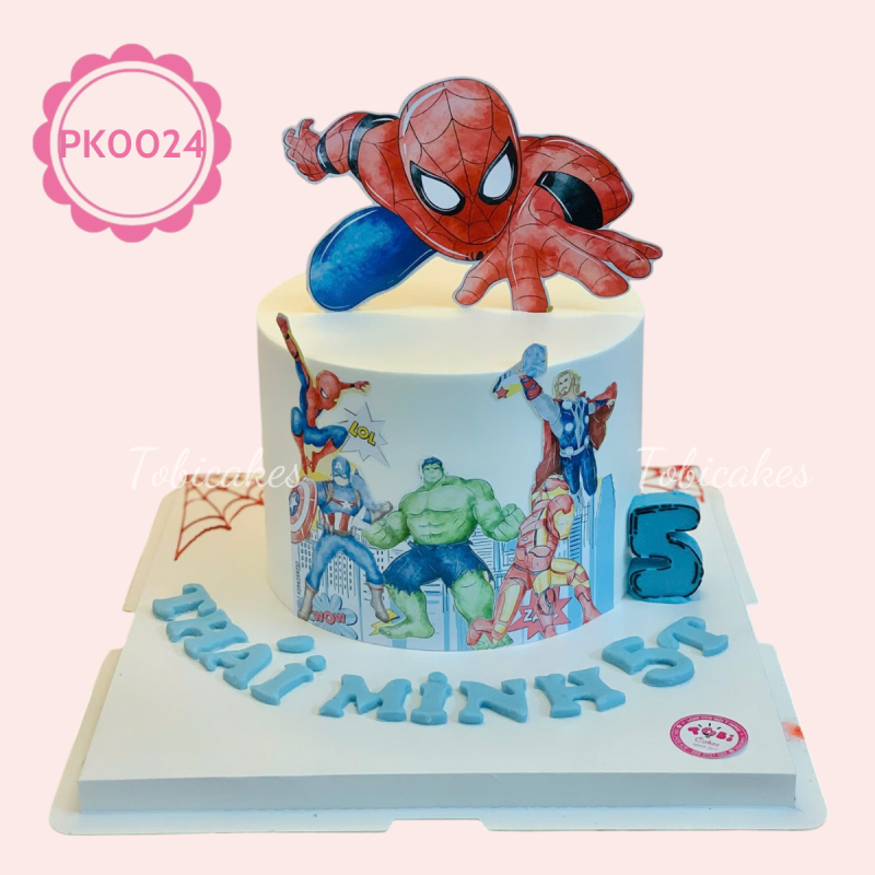 PK0024 - Bánh sinh nhật Avenger Spider Man Cho Bé