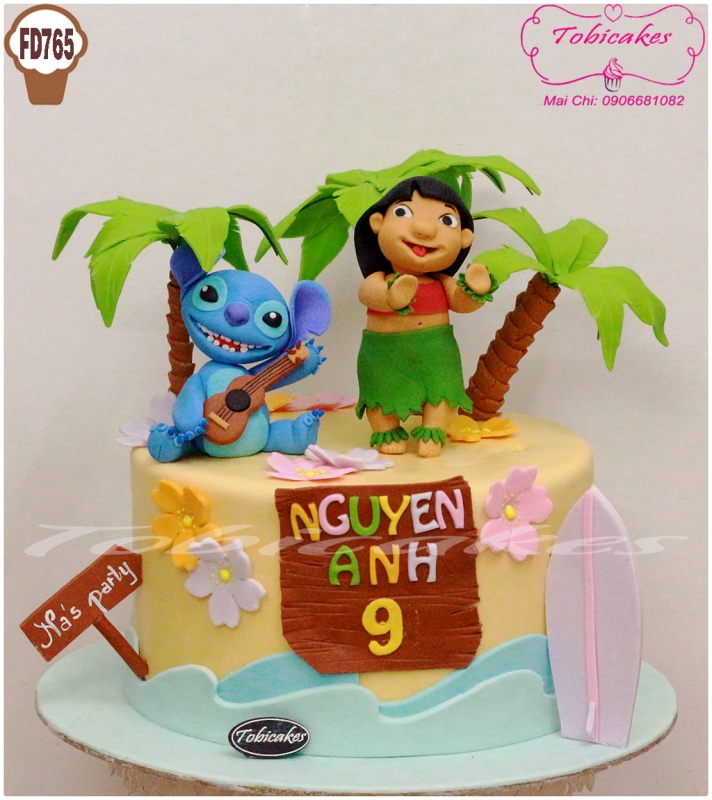 BÁNH SINH NHẬT TẠO HÌNH NHÂN VẬT HOẠT HÌNH STITCH & LILO