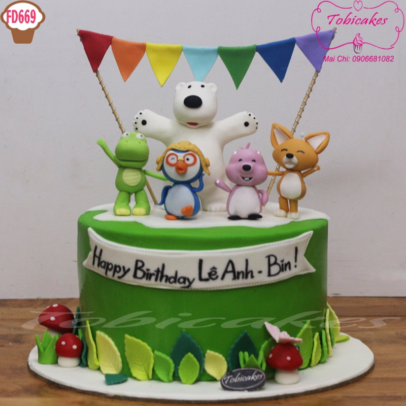BÁNH SINH NHẬT TẠO HÌNH CÁC NHÂN VẬT TRONG PHIM PORORO