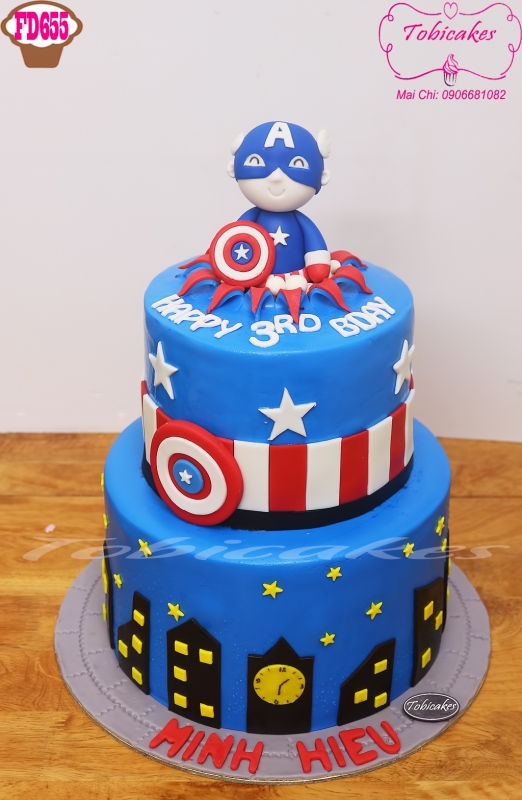 BÁNH SINH NHẬT TẠO HÌNH CAPTAIN AMERICA