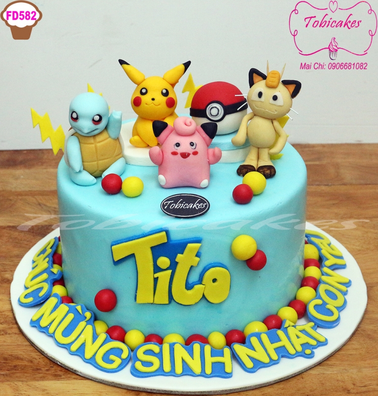 BÁNH SINH NHẬT TRANG TRÍ CHỦ ĐÊ POKEMON