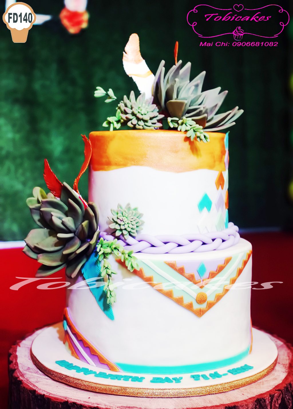 BÁNH SINH NHẬT TRANG TRÍ CHỦ ĐỀ BOHEMIAN
