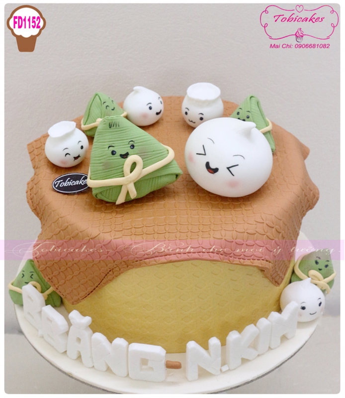 [FD1152] BÁNH SINH NHẬT TẠO HINHF CHIẾC BÁNH BAO BÁNH GIÒ