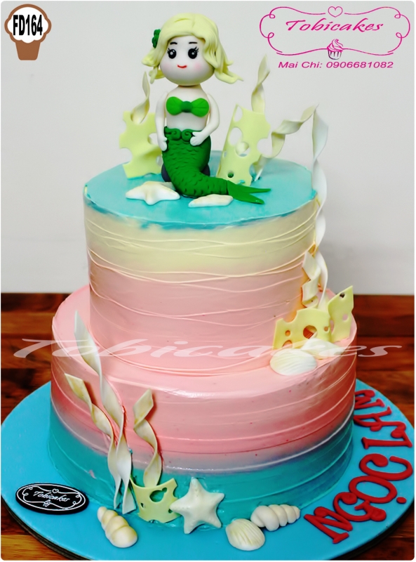 BÁNH SINH NHẬT TRANG TRÍ HÌNH NÀNG TIÊN CÁ CHIBI