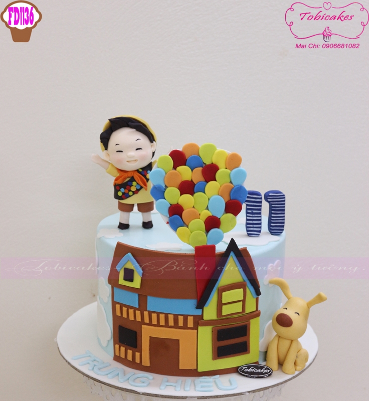 [FD1136] BÁNH SINH NHẬT TẠO HÌNH CẬU BÉ TRONG PHIM HOẠT HÌNH UP