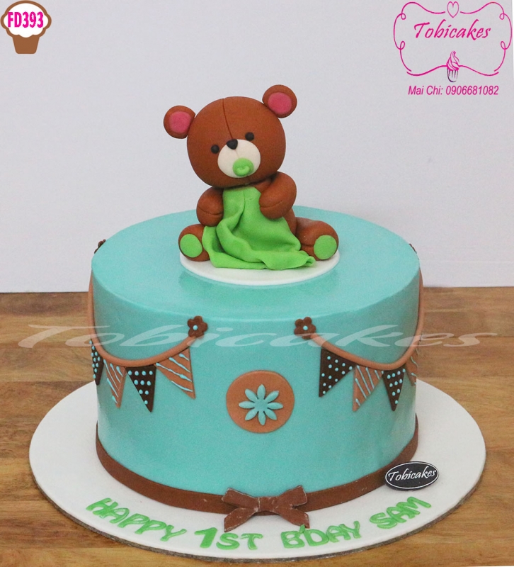 [FD395] BÁNH SINH NHẬT TRANG TRÍ HÌNH CHÚ GẤU CON CUTE