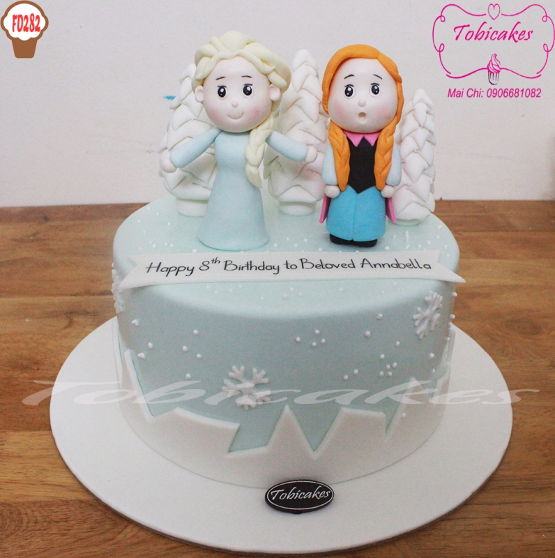[FD282] BÁNH SINH NHẬT TẠO HÌNH ELSA VÀ ANNA